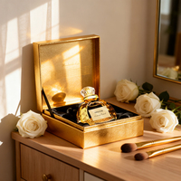 Set di Scatole Regalo Personalizzate per Cosmetici e Profumi, Stile Moderno e Lussuoso, Scatole Rigide in Cartone per Oli Essenziali con Logo Stampato in Oro
