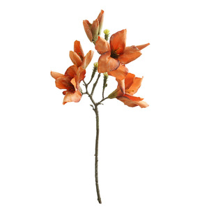 ดอกแมกโนเลียประดิษฐ์จาก Yihua Floral Art สีสันฤดูใบไม้ร่วง ดอกไม้ผ้าไหมตกแต่งบ้านสำหรับวางบนโต๊ะ - Product Image 5