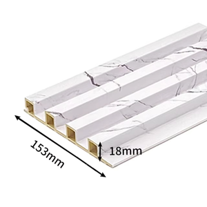 Prix usine de haute qualité Wpc/Pvc panneau cannelé utilisé pour le panneau de salon de salle de bain pour la décoration murale intérieure - Product Image 6