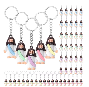 Soododo 2026 Porte-clés en PVC de collection Jésus, personnages de films et héros pour enfants, impression UV, style mignon, légers, vente en gros - Product Image 6