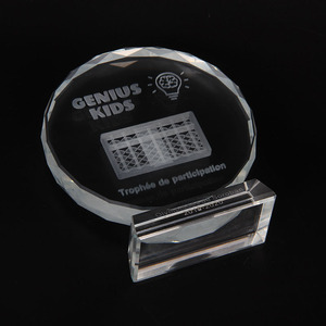 Trofeo de premio de girasol de cristal barato de fábrica para deportes y recuerdos - Product Image 3