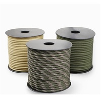Corde en paracorde de haute qualité en polyester résistant aux déchirures à 9 brins de 4 mm, corde de survie haute résistance, 50 m/rouleau