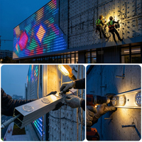 Luz programable para rueda de la fortuna, pantalla LED de malla, fachada multimedia exterior, paisaje cúbico, luz LED multicolor de píxeles a prueba de agua