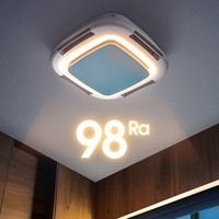 Ventilateur de plafond intelligent HSG modèle 7023, le plus récent, avec lumière, ventilateur de chambre à coucher, lumière de ventilateur sans pales, lumière de plafond