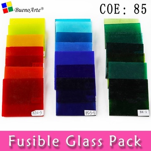 Buenoarte COE 85 Fusibili in Vetro per Caffè Blu Verde Bianco Artigianali Creativi Hot Melt Fatti a Mano 5x5cm Giocattolo Educativo Unisex - Product Image 3
