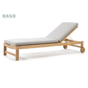 Metall Rattan Liegen Strand Garten Aluminium guss Pool Stuhl Outdoor Wicker Luxus möbel Moderne Sonnen liege mit Rädern - Product Image 1