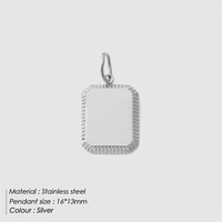 Collier tendance plaqué or avec pendentif carré en forme de brique d'or pour filles, adolescentes et femmes, en acier inoxydable