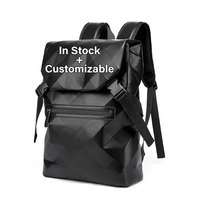 Sac à dos d'affaires scolaire unisexe élégant et personnalisable en stock, imperméable, en Oxford, avec fermeture éclair, multifonctionnel, pour ordinateur portable