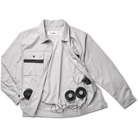 Pakaian kerja lingkungan panas baru pakaian jaket AC dengan empat kipas pendingin kain
