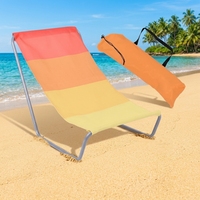 Chaise de plage inclinable portable pliable pour le camping, la sieste, le pique-nique, mobilier d'extérieur