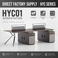 Estación de Trabajo Ergonómica Convertible en Forma de L con Pantalla de Privacidad Gruesa y Ecológica para Oficina Modular