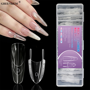 Nouvelles 120 pièces/boîte Formes à ongles <span class=keywords><strong>Rocket</strong></span> Sandwich pour extension rapide, sans papier, pour gel de construction et nail art - Product Image 2