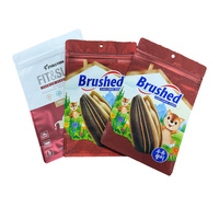 Sachet refermable personnalisé en aluminium pour snacks, avec impression couleur, pochette verticale à fermeture éclair pour graines de melon, noix et fruits secs