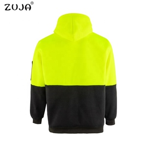 ZUJA 친환경 소재 건설 하이 비스 반사 안전 남성 후드 양털 스웨터 - Product Image 5