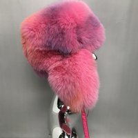 Gorro de Invierno de Piel de Zorro Natural Estilo Ruso para Mujer, con Orejeras de Piel de Mapache Auténtica, de Lujo y Clásico