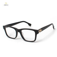 Montures de lunettes optiques unisexes carrées en acétate de qualité supérieure – Design léger à monture complète, plaquettes de nez confortables, écologiques et anti-UV