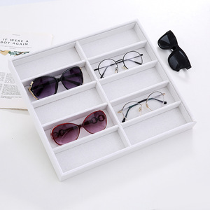 DS3790 Caja Organizadora de Exhibición de Joyas, Bandeja de Terciopelo, Organizador de Gafas para Hombre y <span class=keywords><strong>Mujer</strong></span>, Bandeja Organizadora de Gafas de Sol - Product Image 3