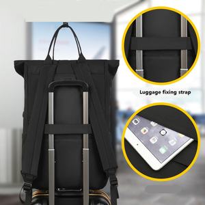 Sac à dos en tissu Oxford extensible grande capacité, sac à dos décontracté portable à fermeture enroulable, sac à dos pour ordinateur portable 17 pouces - Product Image 4