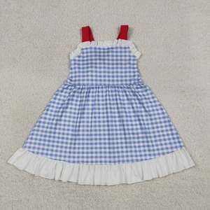 Conjunto al por mayor para bebés niñas, festivo del 4 de julio, con diseño de paleta de helado, bandera y lazo festoneado en la espalda - Product Image 3