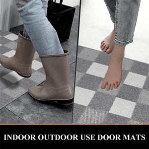 <span class=keywords><strong>Tapis</strong></span> <span class=keywords><strong>d</strong></span>'<span class=keywords><strong>entrée</strong></span> anti-salissures en polypropylène extra large, absorbant l'eau, pour intérieur et extérieur, à motif damier - Product Image 4