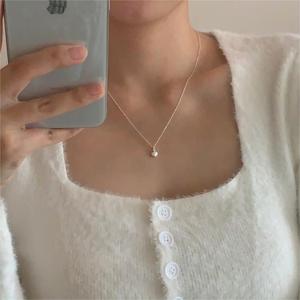 Collier avec pendentif cœur en argent S925 de haute qualité, bijoux en argent simple et original, collier élégant et raffiné pour femmes - Product Image 4