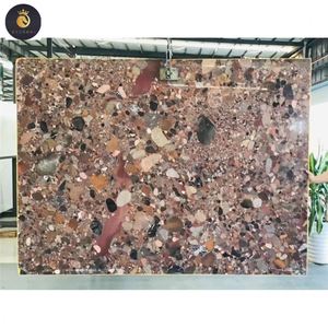 EV alta calidad piedra Natural Breccia Dalema Rosso Di Masso Ceppo mármol Popular losas de mármol rojo para decoración de pared Interior - Product Image 5