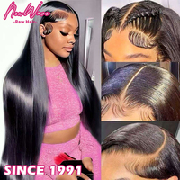 Perruques NewWave Malaysia sans colle, en dentelle HD complète, cheveux indiens vierges bruts, lisses comme des baguettes, non traités, 100 % naturels, avec dentelle frontale