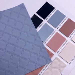 Tela de Cuero Sintético de PVC para Muebles, Asientos de Auto y Sofás, Diseño <span class=keywords><strong>Acolchado</strong></span> Artificial de Cuero Sintético - Product Image 4