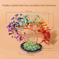 Meilleure Vente : Arbre de Vie en Cristal Coloré de 17 pouces, Ornement en Cristal à 7 Chakras en Forme de Queue de Phénix, Décoration pour Yoga