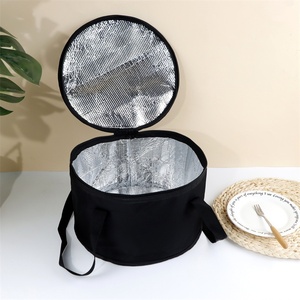 Borsa Termica Rotonda Isolante per Torte, Contenitore Termico Riutilizzabile per Dolci, Borsa Frigo Pieghevole per Casseruole - Product Image 4