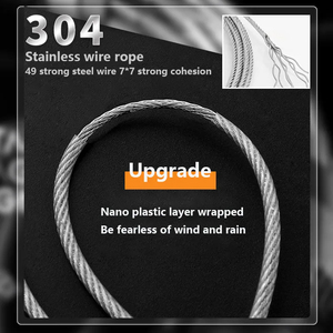 SANIPRO Home Space Saving Elastic Windproof Non-Slip Clothes Line 304 Stainless Steel Retractable Hidden <strong>Clothesline</strong> <strong>Rope</strong> - Product Image 3