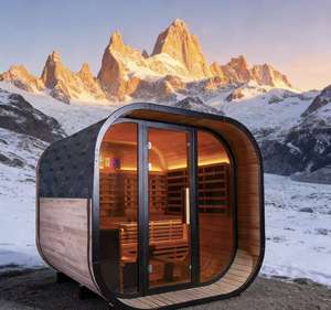 Sauna Cuadrada con Tecnología de Infrarrojos Lejanos para 3-4 Personas, Diseño Ergonómico, Madera Sólida, para Uso Fitness - Product Image 1