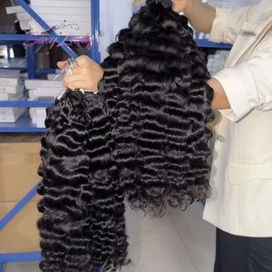 Gerçek insan fabrika saç düz demetleri fransız endonezya kıvırmak İŞLENMEMİŞ SAÇ birmanya kıvırcık doğal dalga demetleri peruk saç uzatma - Product Image 4