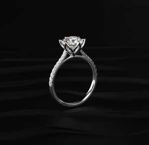 <b>Indian</b> Supplier Luxury Moissanite Diamond <b>Ring</b> 925 Silver Fine Jewelry for Women Wedding Engagement Anniversary Gift For Sale - Product Image 3