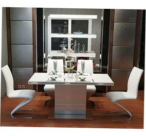 Cafe Stühle und Tische Schmale lange Stück Patio Ess-Set Wohnzimmer Traditionelle Zimmer Suiten Phantasie Tisch 150Cm 6 7 Eiche
