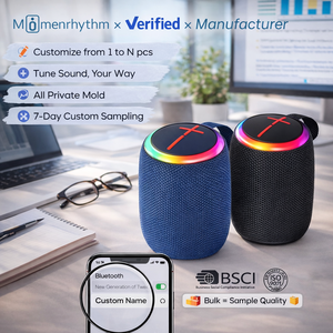 Enceinte Bluetooth portable d'intérieur avec design personnalisable, basses riches RGB, sans fil, appairage facile, enceinte TWS - Product Image 1