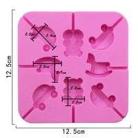 Moule en silicone 280 cavités en forme d'ours Trojan pour bonbons durs, sucettes, outil de pâtisserie, fournitures de cuisine, sans BPA