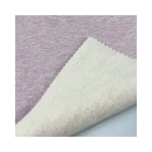 Winter Fleece Fabric 335gsm 55% Cotton 45% Polyester Fancy Yarn CVC French Terry Fleece Fabric