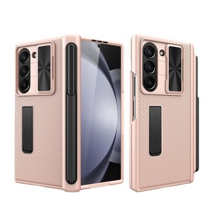 Huanmin's new all-around protective case for Samsung Z <b>Fold</b> 6, featuring a TPU stand and <b>pen</b> slot, with a checkered pattern, des - Product Image 5