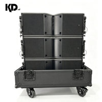 Système audio professionnel de haut-parleurs à aimant néodyme passif, double ligne directe de 8 pouces, pour extérieur, stade et DJ