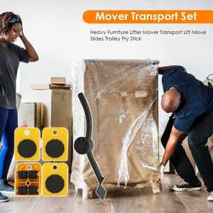 Meubelen Mover Gereedschapsset Zware Meubelen Lifter Mover Transport Lift Verplaatsen Glijbanen Trolley 4 Wielen Beweger Roller + 1 Wrik Stick - Product Image 4