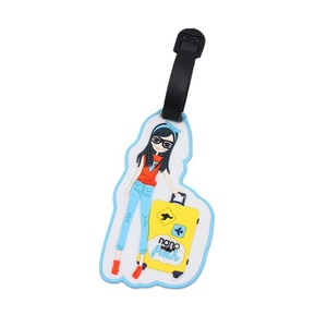 Cartoon Luggage <strong>Tag</strong> with Strap Durable Rubber Travel and Boarding Pass <strong>Tag</strong> for Suitcase Packing <strong>Key</strong> <strong>Chain</strong> Shipping <strong>Tag</strong> - Product Image 5