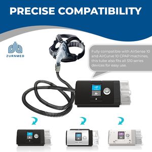 Manguera de CPAP ZURNMED Climate-Line <span class=keywords><strong>Airsense</strong></span> <span class=keywords><strong>10</strong></span>, Tubo AirCurve <span class=keywords><strong>10</strong></span> (6.5 pies / 2 M), Mangueras de Repuesto Premium para CPAP - Product Image 4