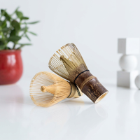 Fouet à matcha en bambou avec logo personnalisé, fouet à matcha traditionnel japonais pour la préparation de la poudre de matcha