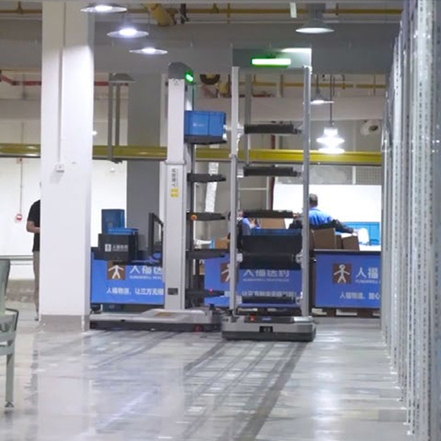 Smart Factory Logistics and Distribution Industrial Tote Handling Robot Autonomous Mobile Robot