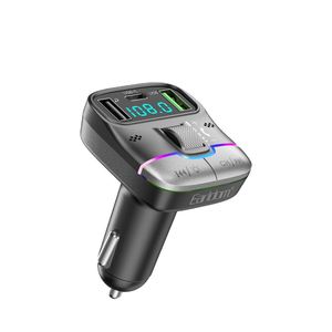 Earldom Cargador de coche USB dual con manos libres BT Kit de coche Transmisor FM estéreo Reproductor de MP3 Modulador Formato de audio APE - Product Image 1