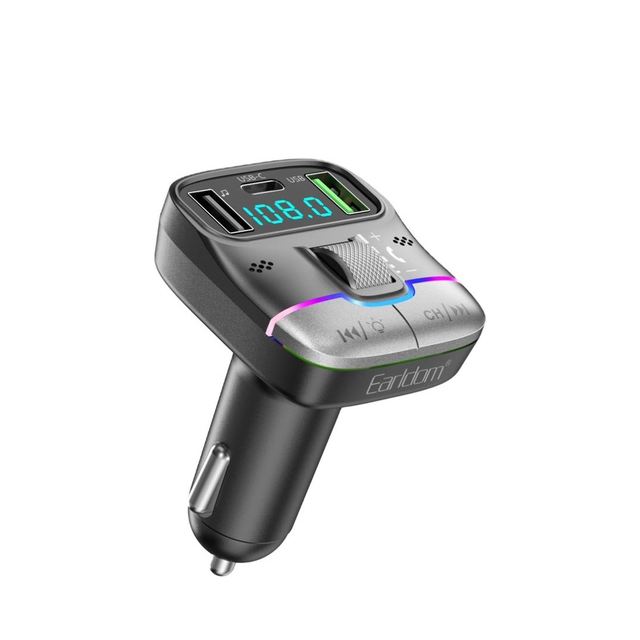 Earldom Dual USB Car Charger with Handsfree BT Car Kit Stereo FM Transmitter MP3 Player Modulator APE Audio Format