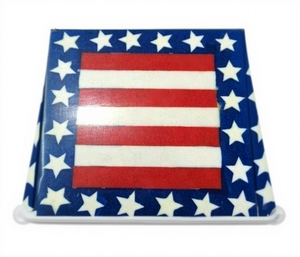 Epoxy Resin Wood Handicrafts Quality Eco-Friendly Modern United States Flag Design 10x10 CM Multi Color <b>Drink</b> <b>Coasters</b> Kitchen - Product Image 1