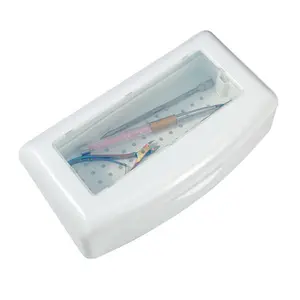Np605 caixa de desinfecção para unhas, esterilizador profissional, bandeja plástica, ferramentas para limpeza de unhas