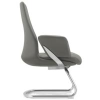 Chaise de salle de conférence visiteur Chaise de bureau fixe en cuir de luxe véritable synthétique contemporaine commerciale